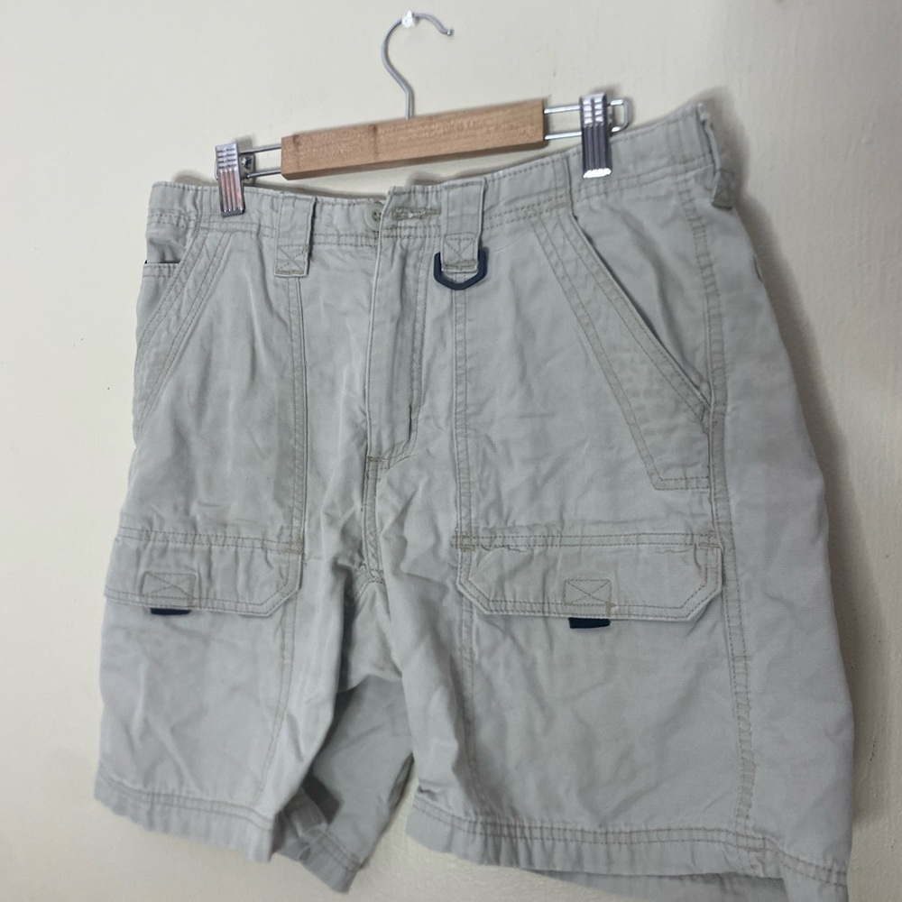 Khaki cargo shorts